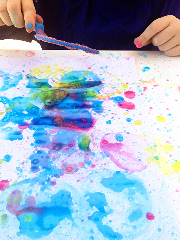 2 ingredient Bubble Blower Painting