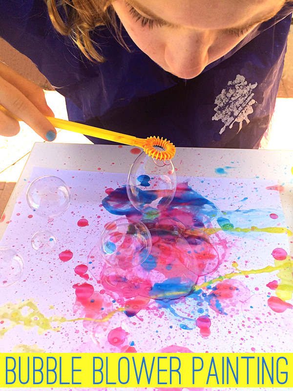 Bubble Blower Painting: Painting Ideas for Kids
