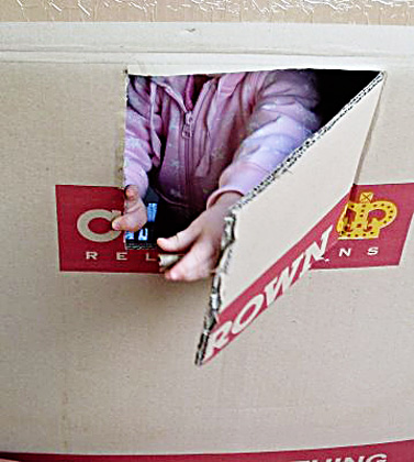 Cardboard box play ideas