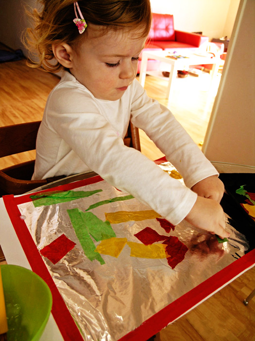 Foil and Tissue Paper Collage: Toddler Art