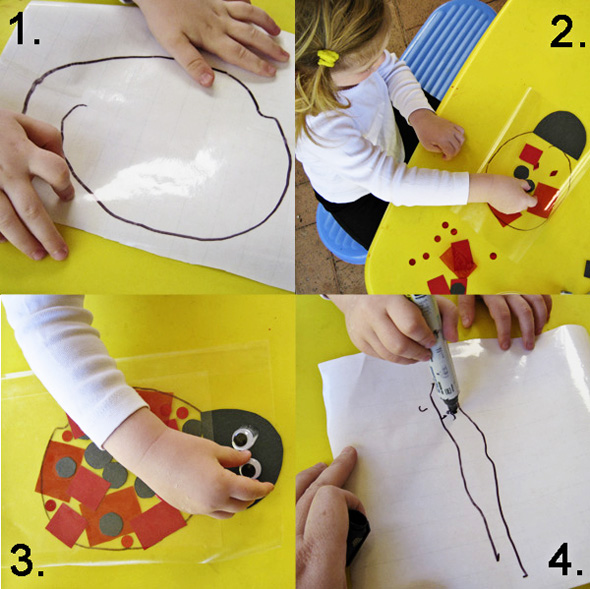 Toddler activities: Ladybird and butterfly craft
