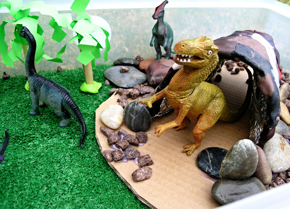 Small world dinosaur play from Childhood 101
