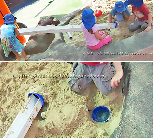 Preschool sand play ideas