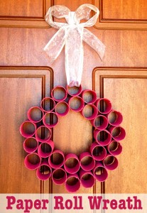 Homemade Paper Roll Wreath That Kids Can Make