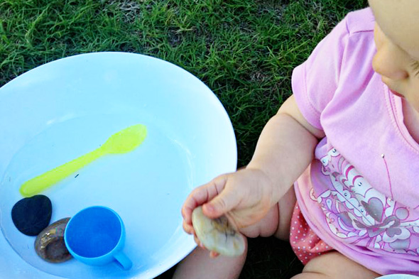 games for babies- starting out with water play