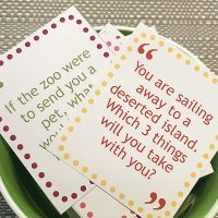 Printable conversation cards for families