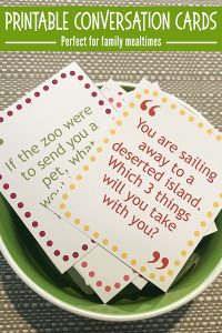 Printable Family Conversation Cards