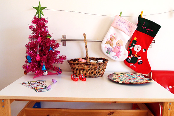 Christmas Invitation to Play: Santa's Workshop Wrapping Station