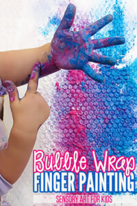 Sensory activities: Bubble Wrap Finger Painting for Toddlers and Preschoolers