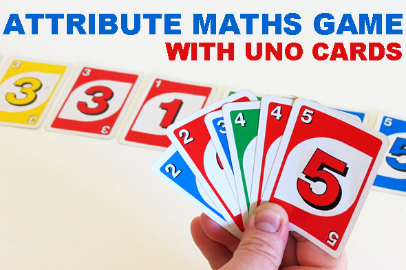 Attribute Math Game with Uno Cards