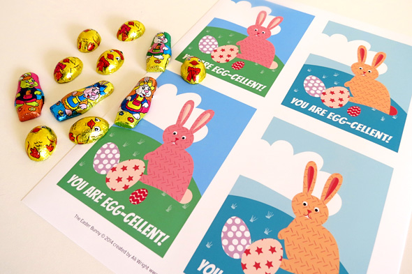 YOU ARE EGG-CELLENT! Easter craft and free printable postcard for kids to make for family, friends or classmates