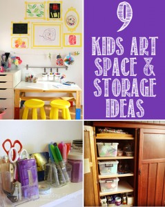 9 Kids Art Space and Storage Ideas