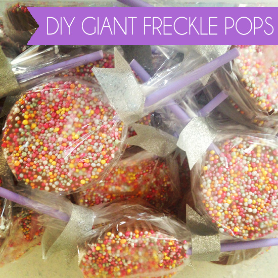 Kids Party Food: Giant Chocolate Freckle Pops