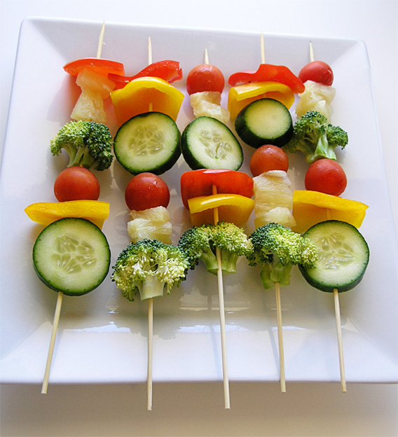 Cooking with Kids: Traffic Light Kebabs