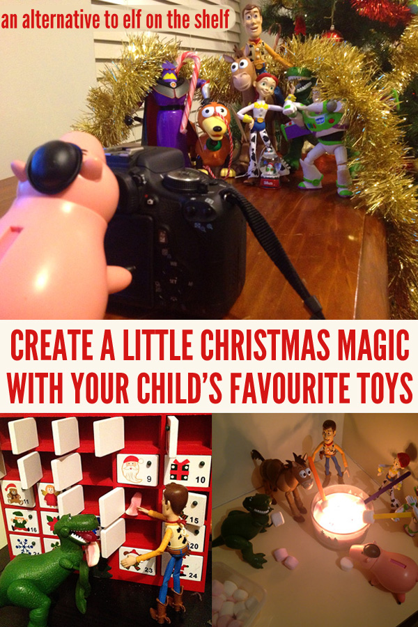 A magical elf on the shelf alternative using your child's own toys