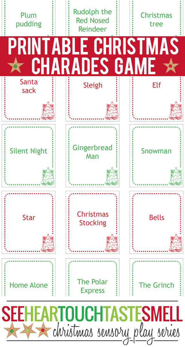Christmas Charades Cards Printable Game Cards To Print And Play