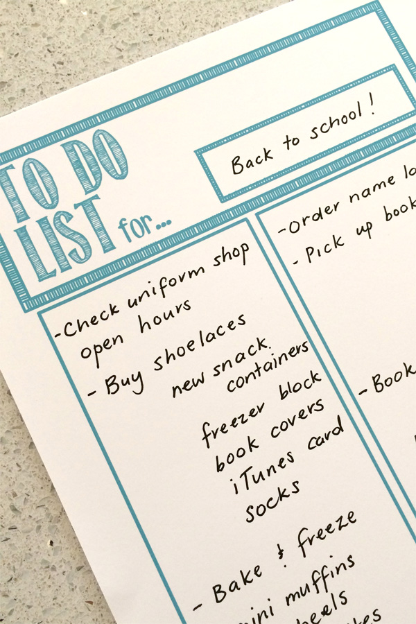 Get organized with this printable To Do list. Two handy columns, three colour choices and so many uses. Great for home, school or work.