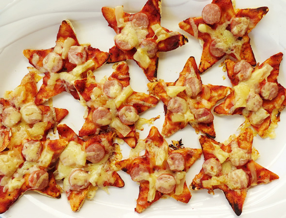 Classic party food ideas: Pizza shapes