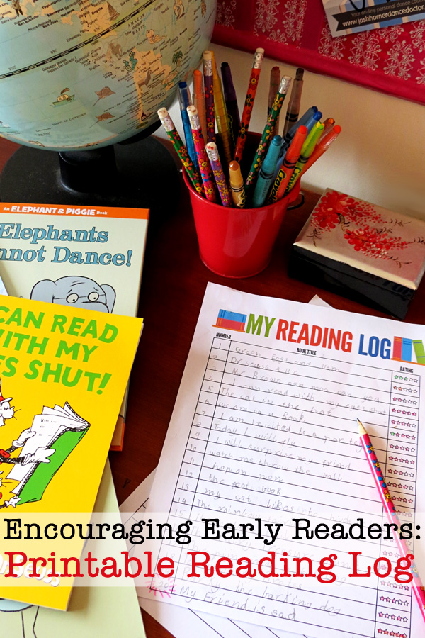 Printable Reading Log and how we are using it to support our early reader.