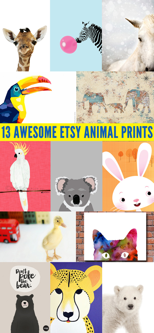 13 Awesome Animal Prints from Etsy