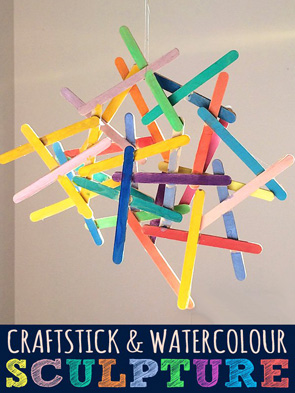 craftstick-and-watercolour-sculpture