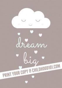 Dream Big Printable Poster - Childhood101