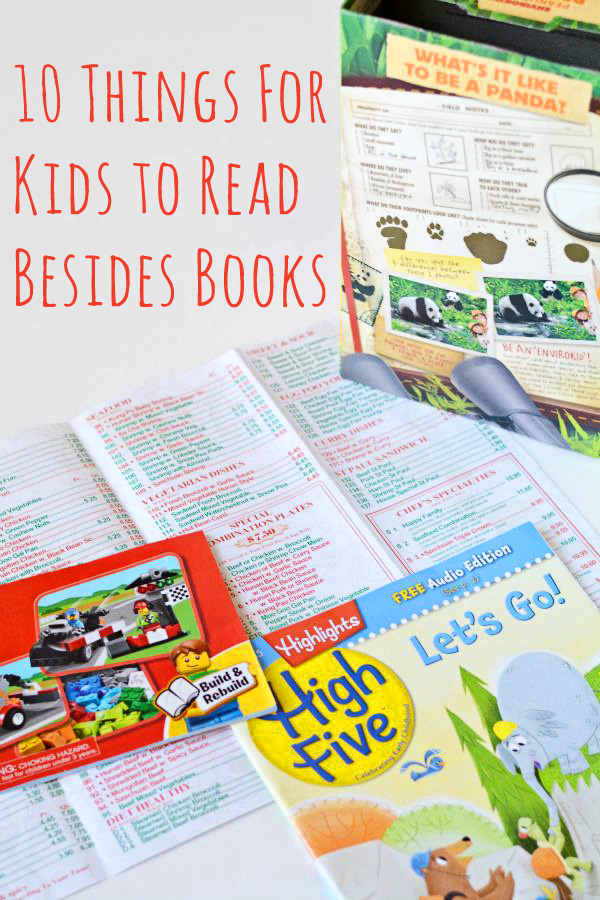 10 Things for Kids to Read Besides Books