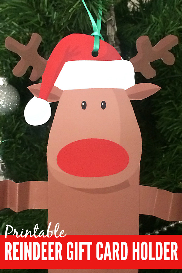 Free Printable Reindeer Gift Card Holder