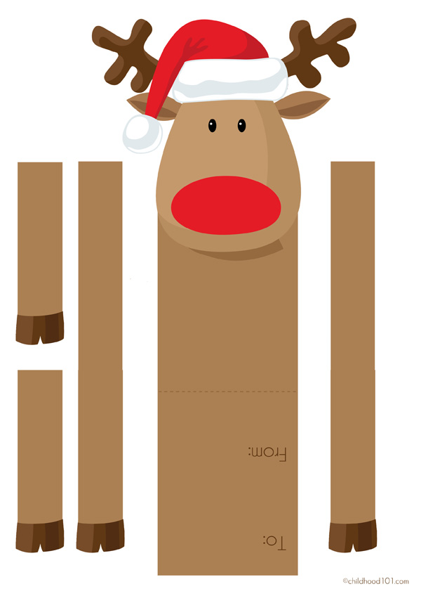 Free Printable Reindeer Gift Card Holder