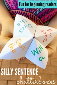 Beginning Reader Games: Silly Sentence Chatterbox