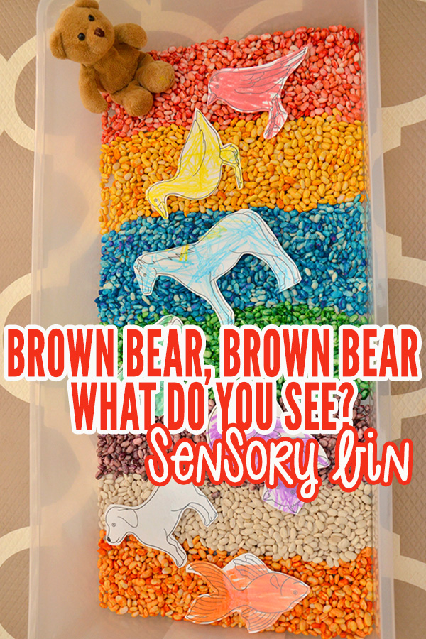 Brown Bear, Brown Bear Sensory Bin: Book Activities for Kids
