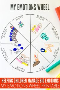 Helping Children Manage Big Emotions: My Emotions Wheel Printable