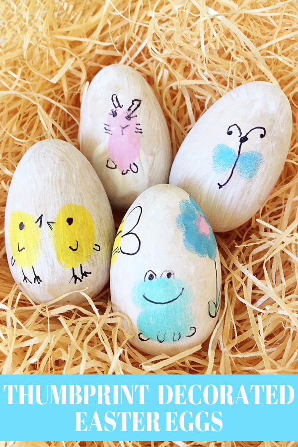 Thumbprint Art Easter Egg Decorating Idea