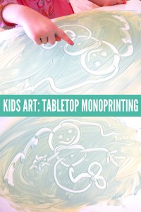KIDS ART IDEAS: Tabletop monoprinting