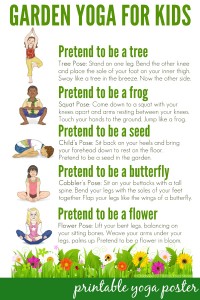 Garden Yoga for Kids: Free Printable Poster