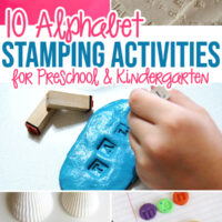 Alphabet stamping activities for preschool and kindergarten