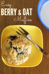 Easy Berry & Oat Muffins Recipe