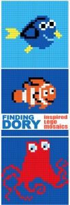 Finding Dory Inspired Lego Mosaics