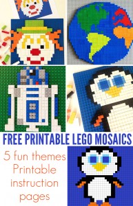 Free Printable Lego Mosaics for Kids