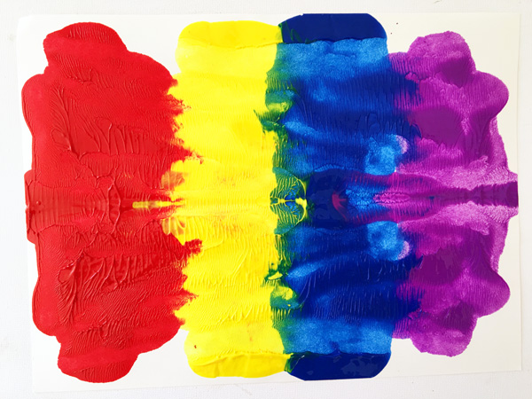 Rainbow Name Art Project for school aged kids. Create colourful, process based art with each child's name.