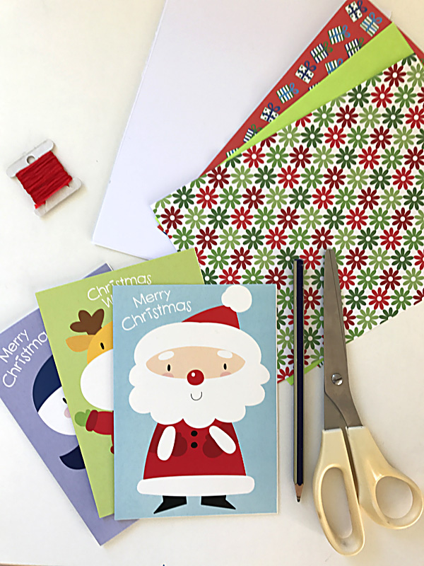 DIY Mini Notebooks from Christmas Cards