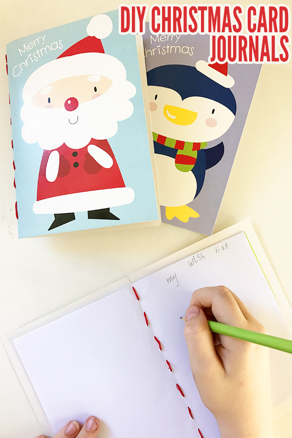 DIY Mini Notebooks from Christmas Cards
