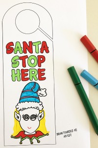 Printable Christmas Door Hanger Craft