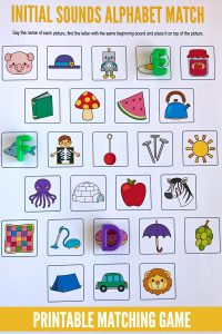 Printable Letter Sound Matching Game