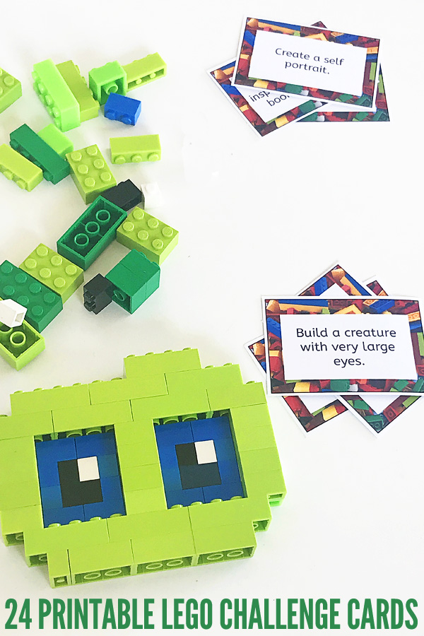 24 Printable Lego Construction Challenge Cards