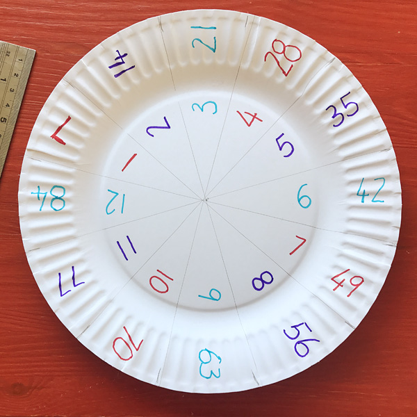 Paper Plate Multiplication Wheel