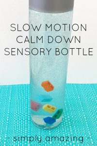 Slow motion calm down sensory bottle