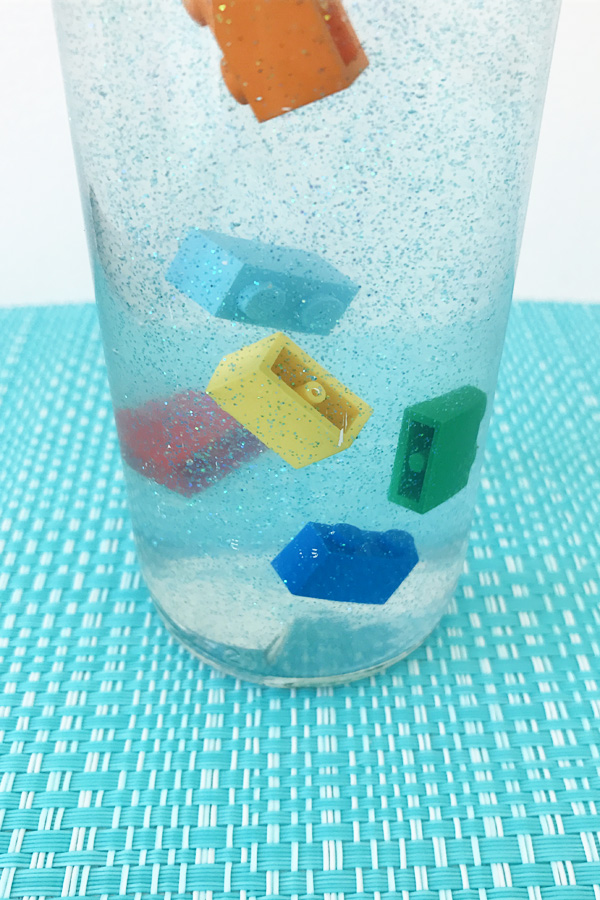 Slow Motion Calm Down Sensory Bottle. A fabulous tool to use with children experiencing big emotions.