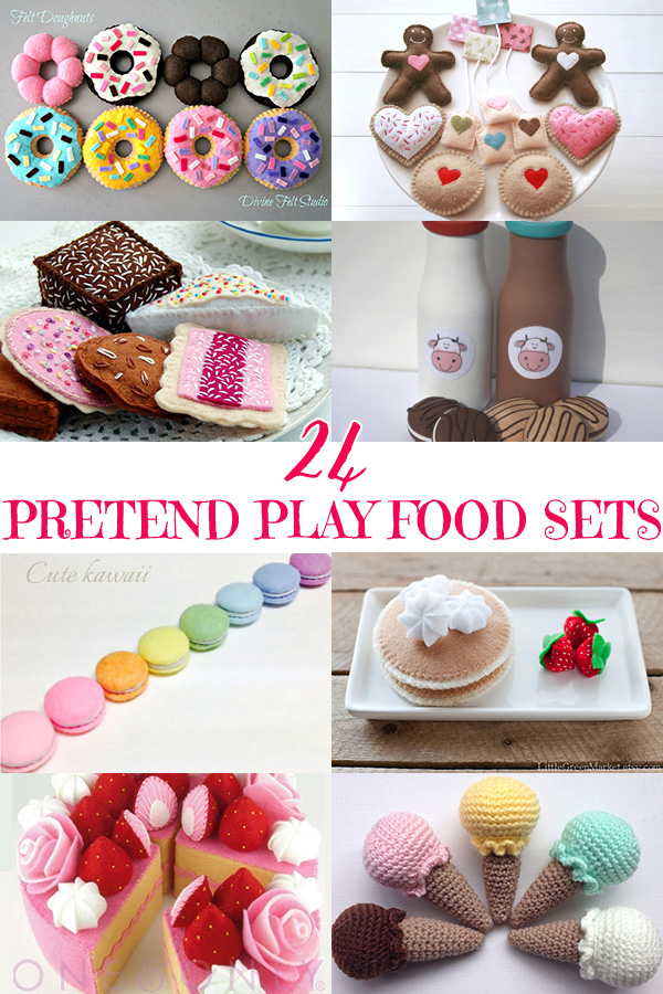 24 Fabulous Handmade Pretend Play Food Sets