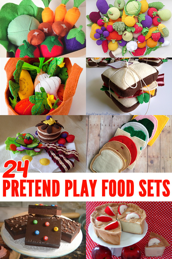 pretend play kitchen spinach salad set Embroidered felt play food 